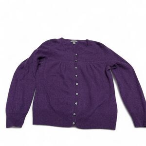 Women's Purple Cashmere Cardigan